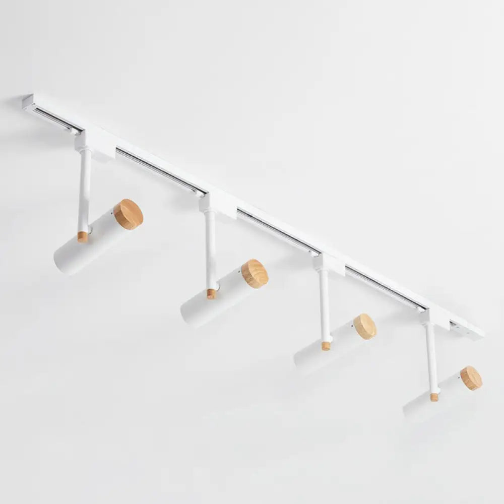 DecorBites™ DecorBites™ Nordic Tubular Spotlight with Wood Cap - Semi Flush Mount for Living Room Track Lighting