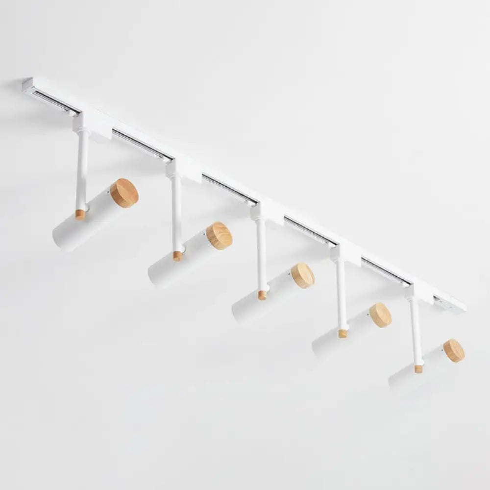 DecorBites™ DecorBites™ Nordic Tubular Spotlight with Wood Cap - Semi Flush Mount for Living Room Track Lighting