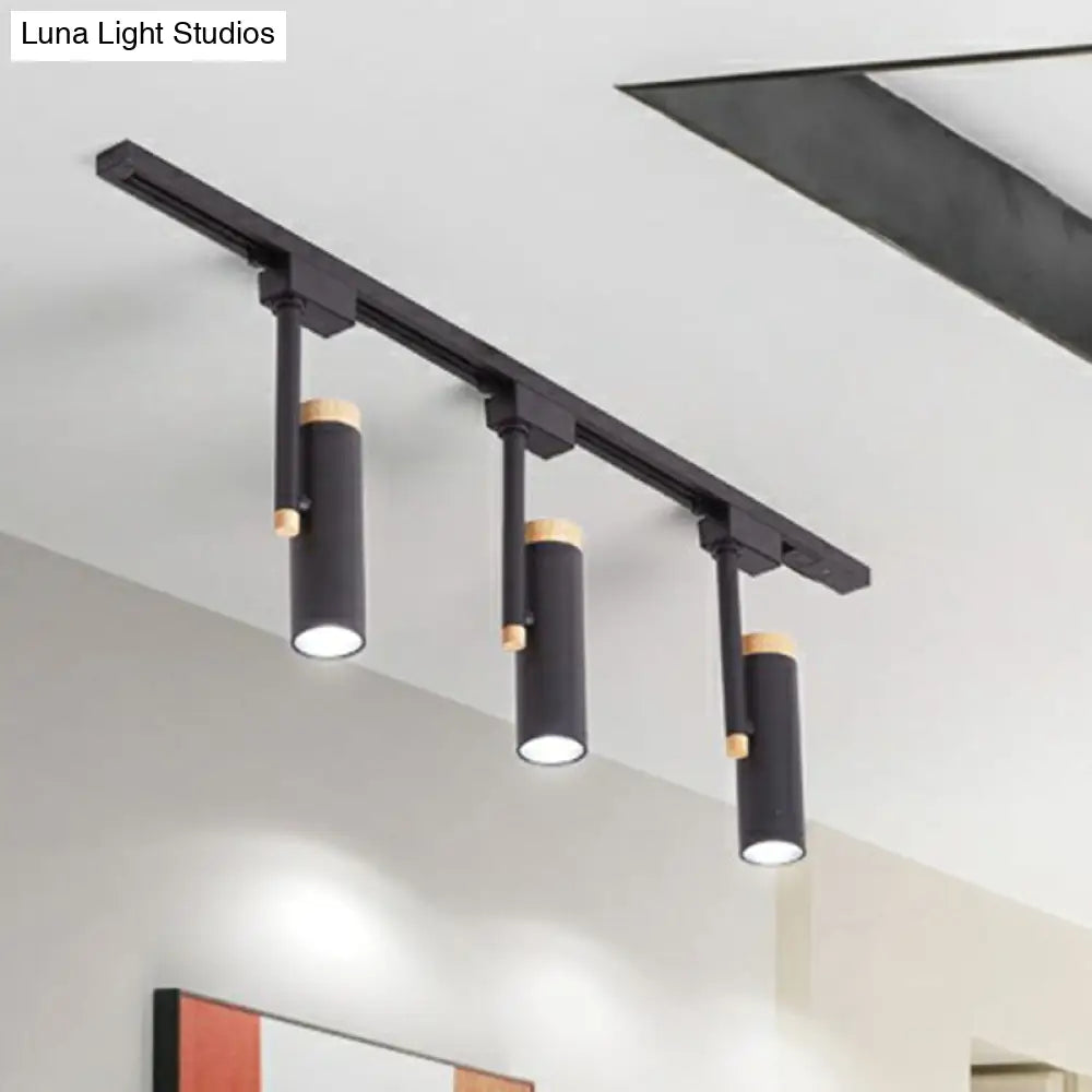 DecorBites™ DecorBites™ Nordic Tubular Spotlight with Wood Cap - Semi Flush Mount for Living Room Track Lighting