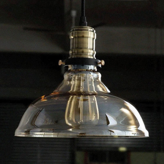 Nordic Vintage Glass Pendant Light in Clear or Amber - Decorbites