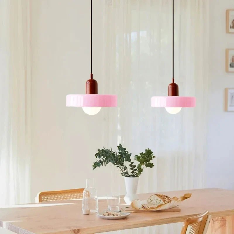 Nordic Vintage Orange Glass Pendant Light - Decorbites