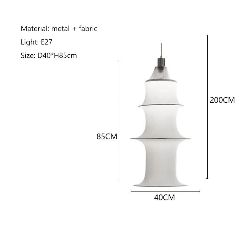 Nordic Wabi-Sabi White Silk Pendant Light - Decorbites