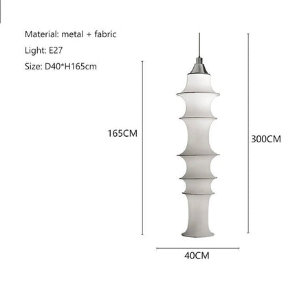 Nordic Wabi-Sabi White Silk Pendant Light - Decorbites