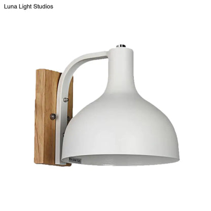 DecorBites™ DecorBites™ Nordic Wall-Mounted Barn Shade Light with 1 Head and 7.5" Width - Perfect for Bedroom or Bedside in White, Pink, Blue, or Green