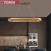 Nordic White Ring Aluminum LED Pendant Light - Decorbites