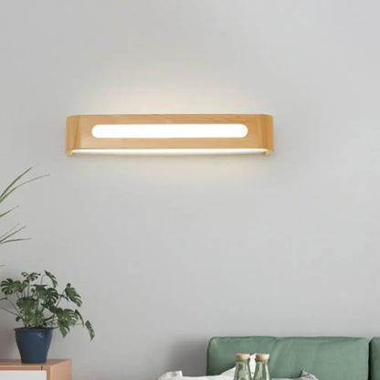 DecorBites™ DecorBites™ Nordic Wood LED Bathroom Vanity Wall Light - Rectangular Flush Mount Sconce (12"/19.5"/23.5" Wide)