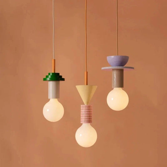 Nordic Wood Pendant Light With Iron Accent - Decorbites