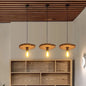 Nordic Wooden Ceiling Lamp - Rustic Tree Trunk Slice Design, 1-Bulb Pendant Light for Dining Room