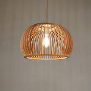 Wood Pumpkin Chandelier