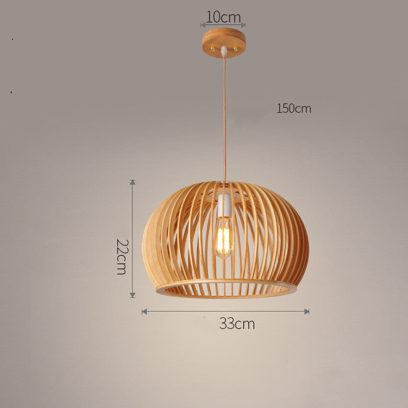 Wood Pumpkin Chandelier