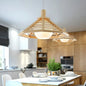 Nordic Wooden Hanging Light with Conical Cage Design - Perfect for Restaurants and Homes