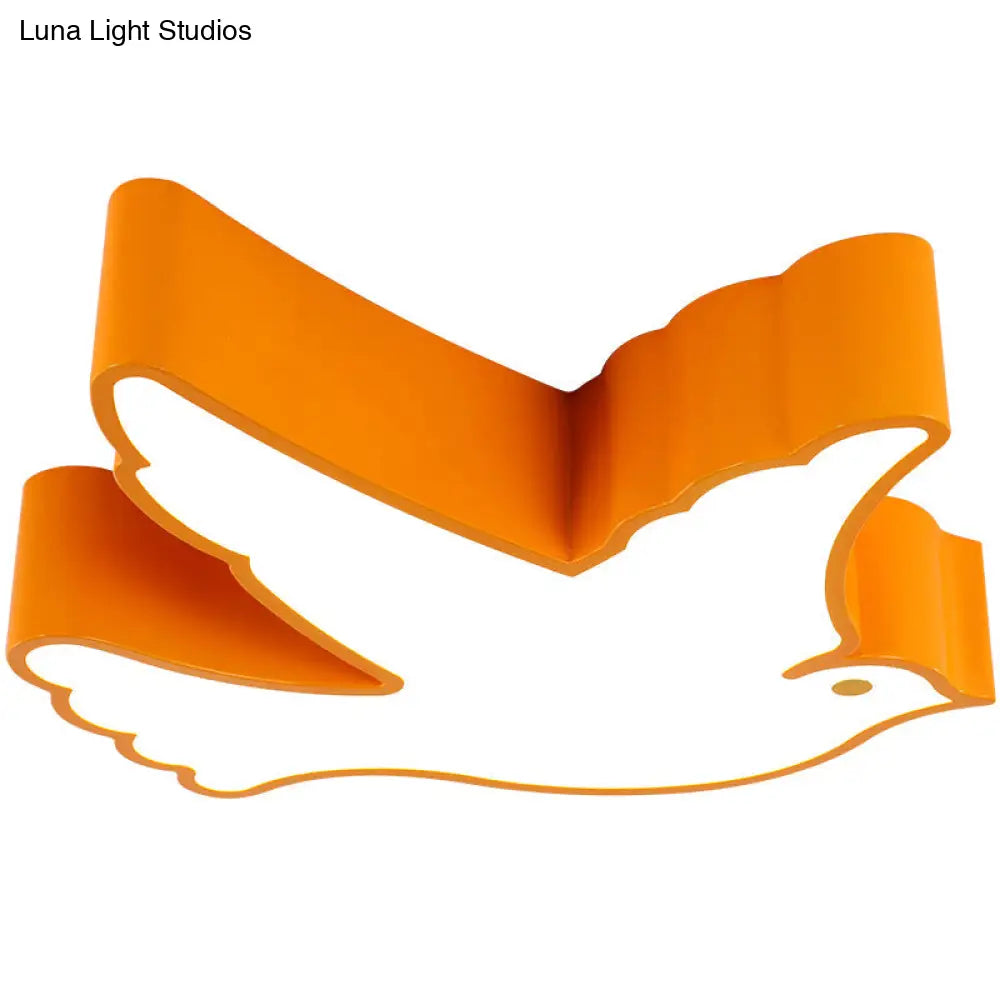 DecorBites™ DecorBites™ Nursery Room Delight: LED Cartoon Acrylic Bird Shaped Flush Mount Ceiling Light