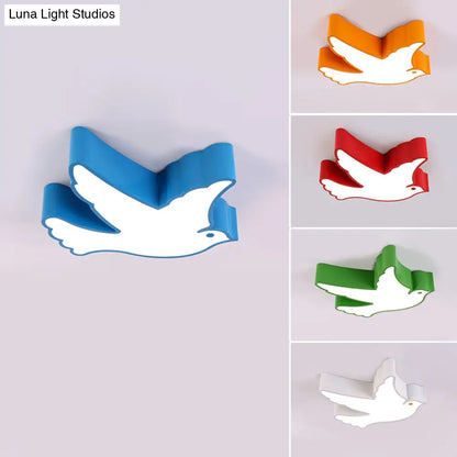 DecorBites™ DecorBites™ Nursery Room Delight: LED Cartoon Acrylic Bird Shaped Flush Mount Ceiling Light