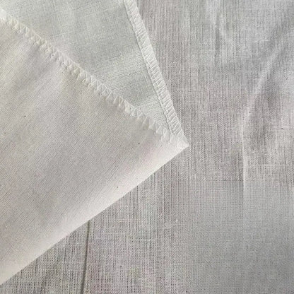 Lightweight off-white cotton tofu maker cloth with subtle woven texture and finished edges for homemade cheese decorbites cotton tofu