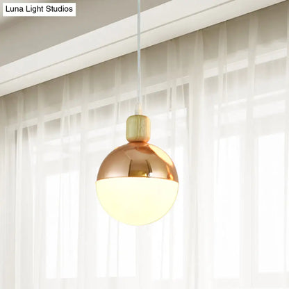 Opal Glass Bedside Pendant Lamp in Modern Gold Sphere Design"

This revised title maintains the essential keywords while being more concise for SEO purposes.