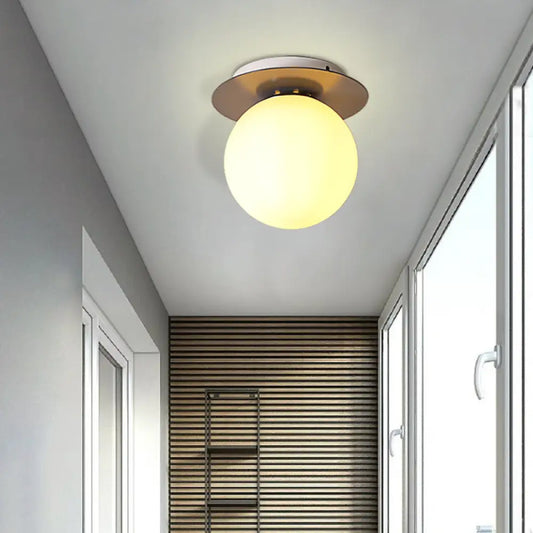 DecorBites™ DecorBites™ Opal Glass Modern Flushmount Ceiling Lamp with Multi-Color Canopy