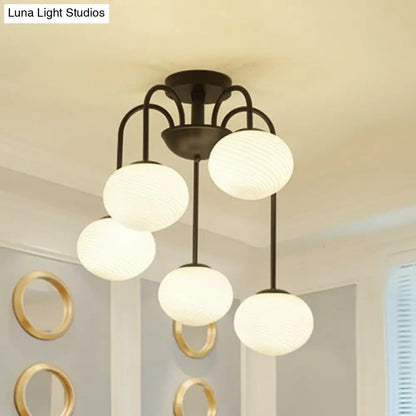 DecorBites™ DecorBites™ Opal Glass Nordic LED Flush Mount Ceiling Light for Dining Room