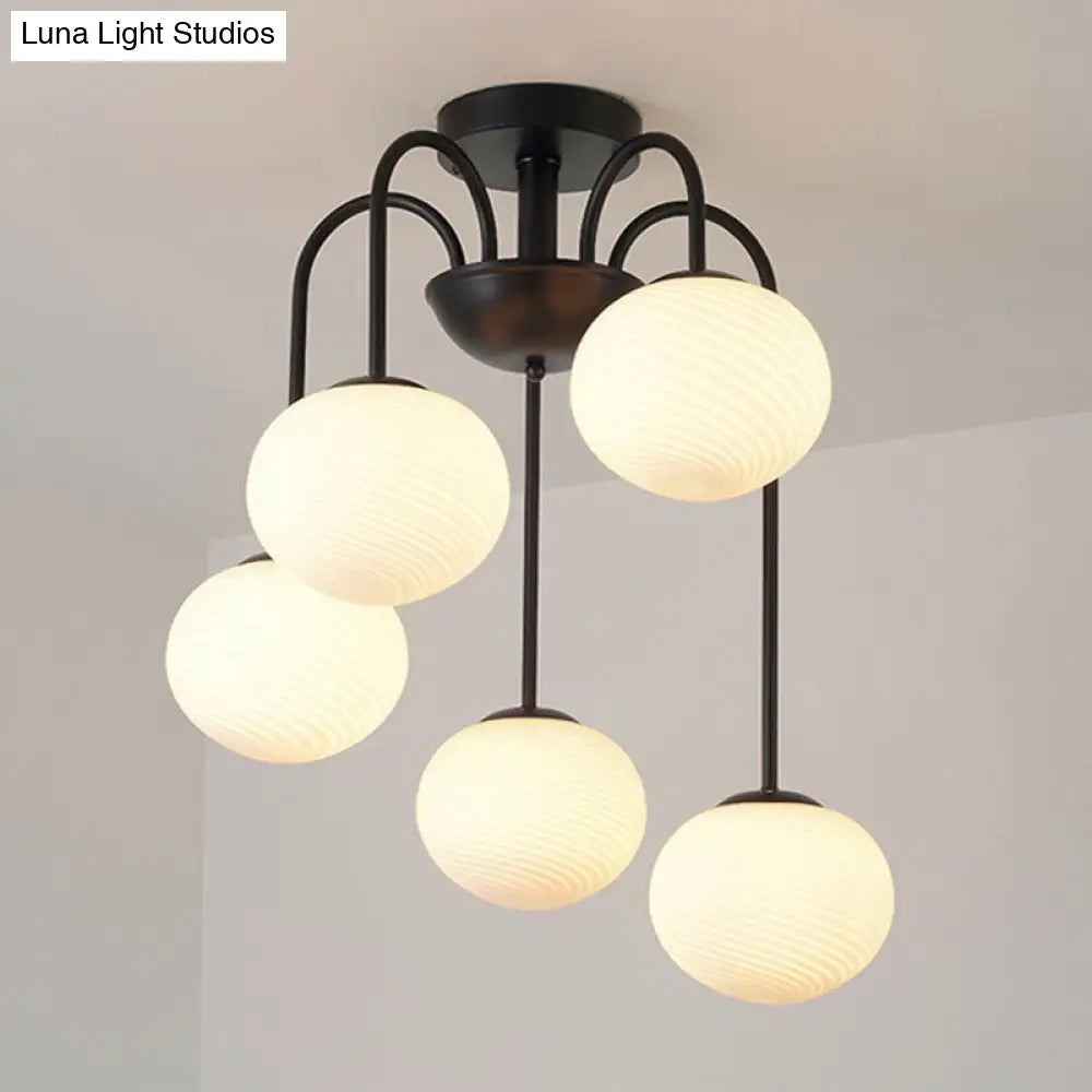 DecorBites™ DecorBites™ Opal Glass Nordic LED Flush Mount Ceiling Light for Dining Room