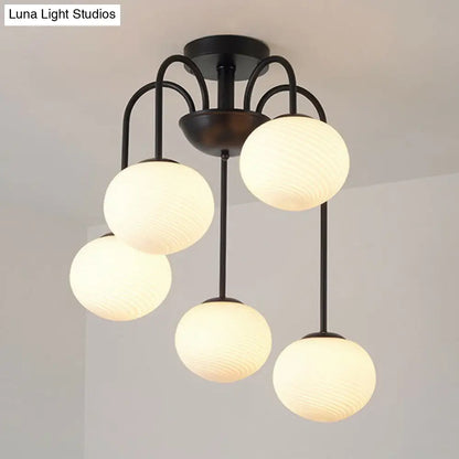 DecorBites™ DecorBites™ Opal Glass Nordic LED Flush Mount Ceiling Light for Dining Room