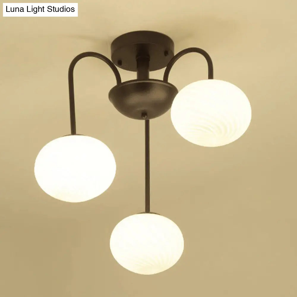 DecorBites™ DecorBites™ Opal Glass Nordic LED Flush Mount Ceiling Light for Dining Room