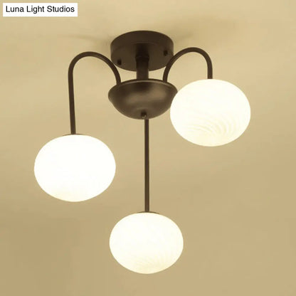 DecorBites™ DecorBites™ Opal Glass Nordic LED Flush Mount Ceiling Light for Dining Room
