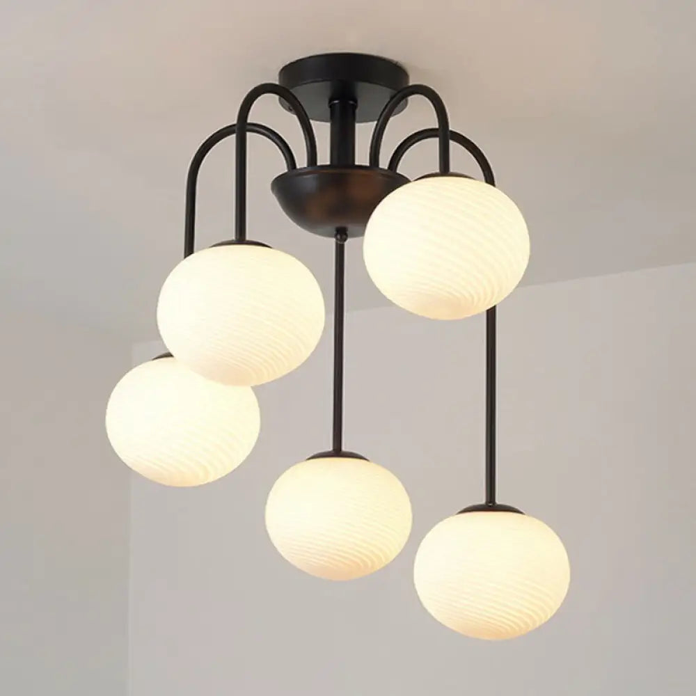 DecorBites™ DecorBites™ Opal Glass Nordic LED Flush Mount Ceiling Light for Dining Room