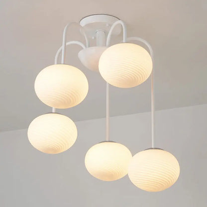 DecorBites™ DecorBites™ Opal Glass Nordic LED Flush Mount Ceiling Light for Dining Room