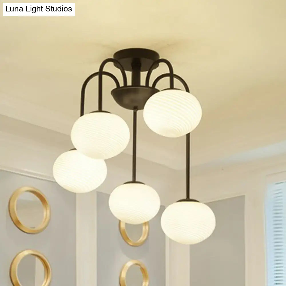 DecorBites™ DecorBites™ Opal Glass Nordic LED Flush Mount Ceiling Light for Dining Room