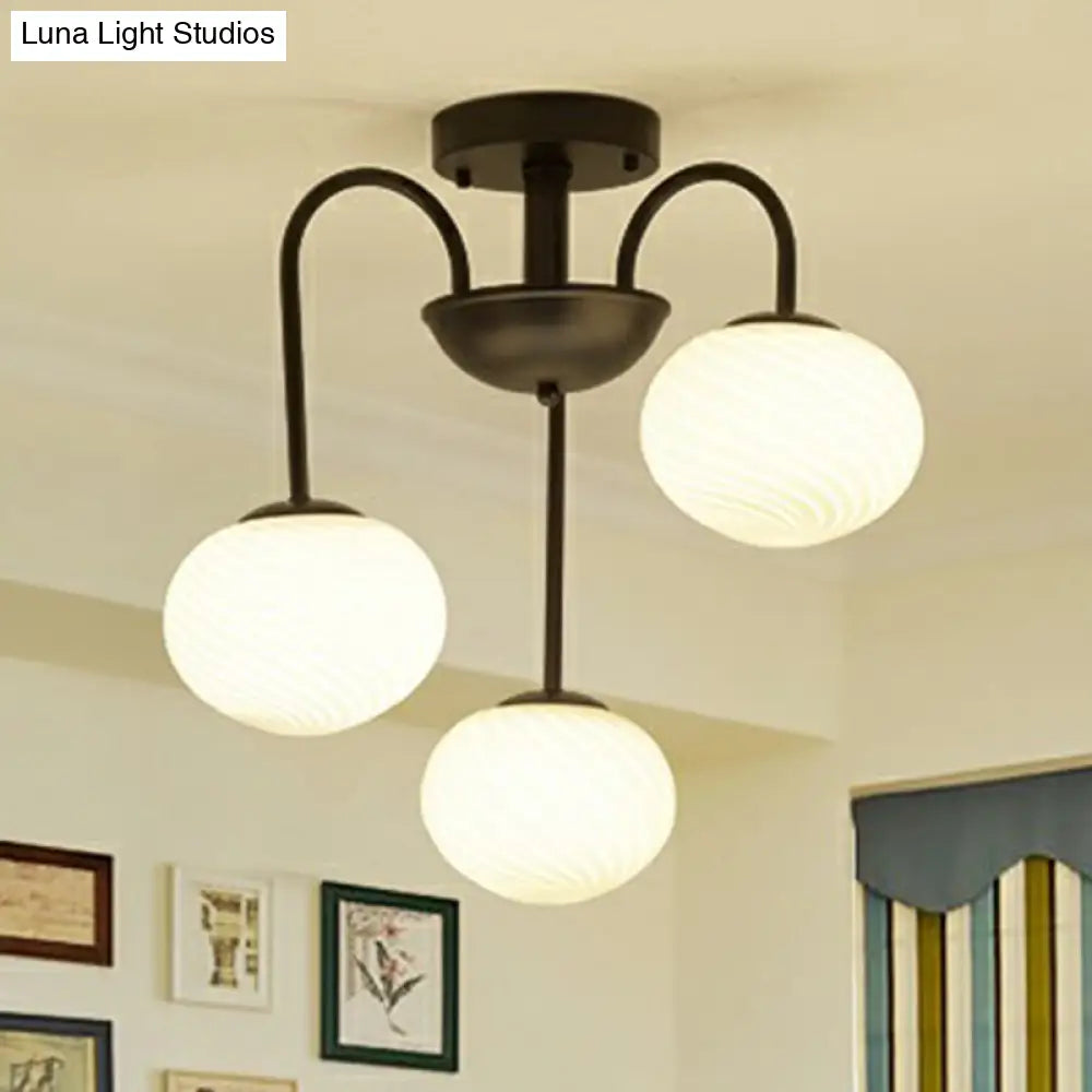 DecorBites™ DecorBites™ Opal Glass Nordic LED Flush Mount Ceiling Light for Dining Room