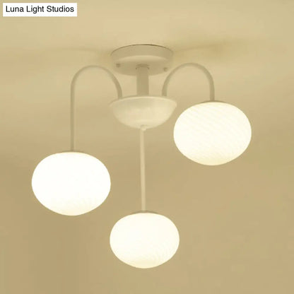 DecorBites™ DecorBites™ Opal Glass Nordic LED Flush Mount Ceiling Light for Dining Room