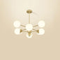 Opal Glass Radial Chandelier - Postmodern Pendant Light for Living Room