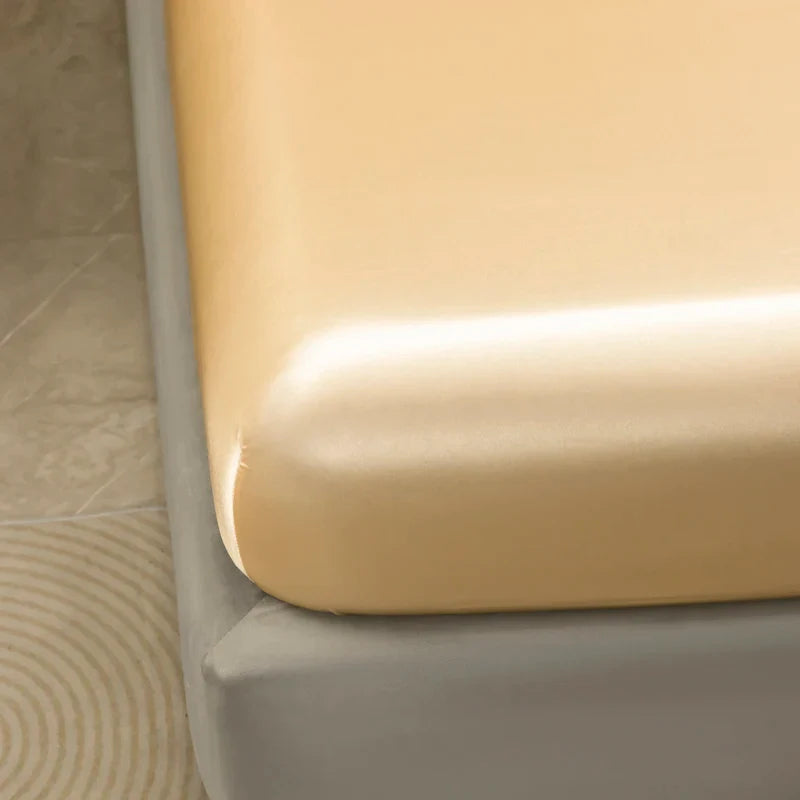 Opulent Solid Color Satin Bedding Set