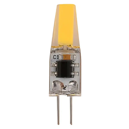 Yellow decorbites g4 led bulb with clear glass housing and two metal pins for 220v cob lighting pack of 10