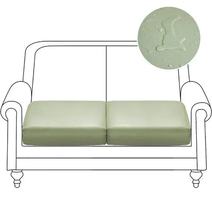 Light green water-resistant sofa cushion cover for orange waterproof pu leather sofa seat living room protector