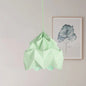 Origami Ceiling Pendant Light Macaron Paper 9.5"/15" Dia 1-Light Hanging Lamp - Pink/White/Green