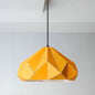 Origami Metal Hanging Pendant Light - Contemporary 1-Light Ceiling Light in Blue/Pink/Yellow