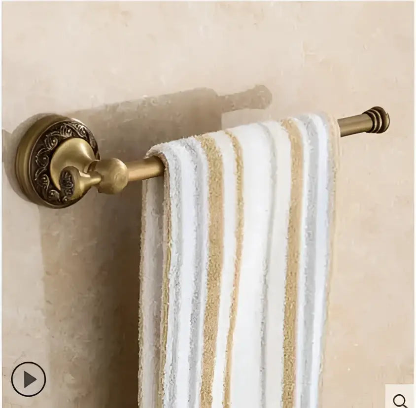 Antique brass towel rack with ornate carved copper bathroom accessories from decorbites copper carved bathroom set