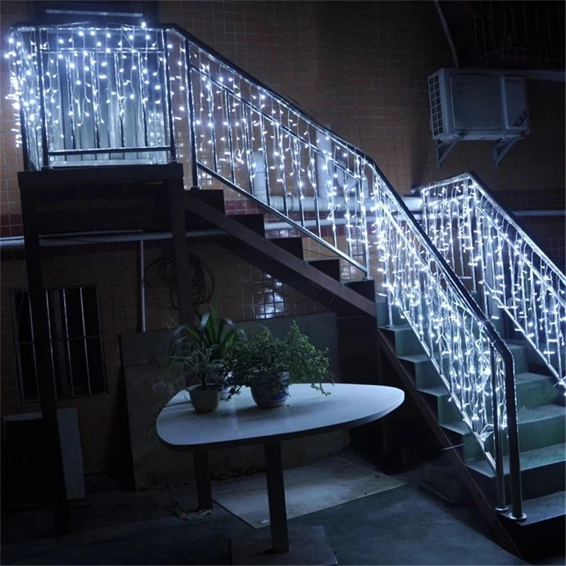 Outdoor Christmas Waterfall Lights 5M Curtain String