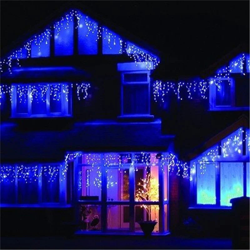 Outdoor Christmas Waterfall Lights 5M Curtain String