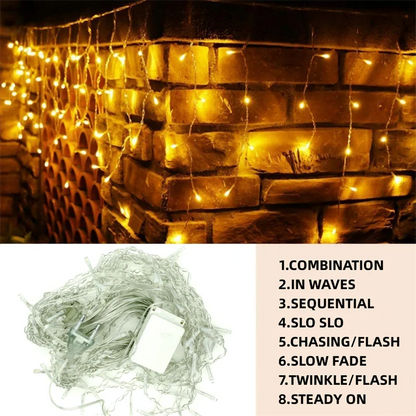 Outdoor Christmas Waterfall Lights 5M Curtain String