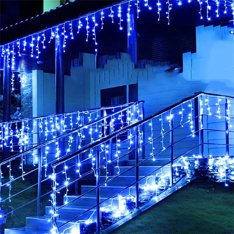 Outdoor Christmas Waterfall Lights 5M Curtain String