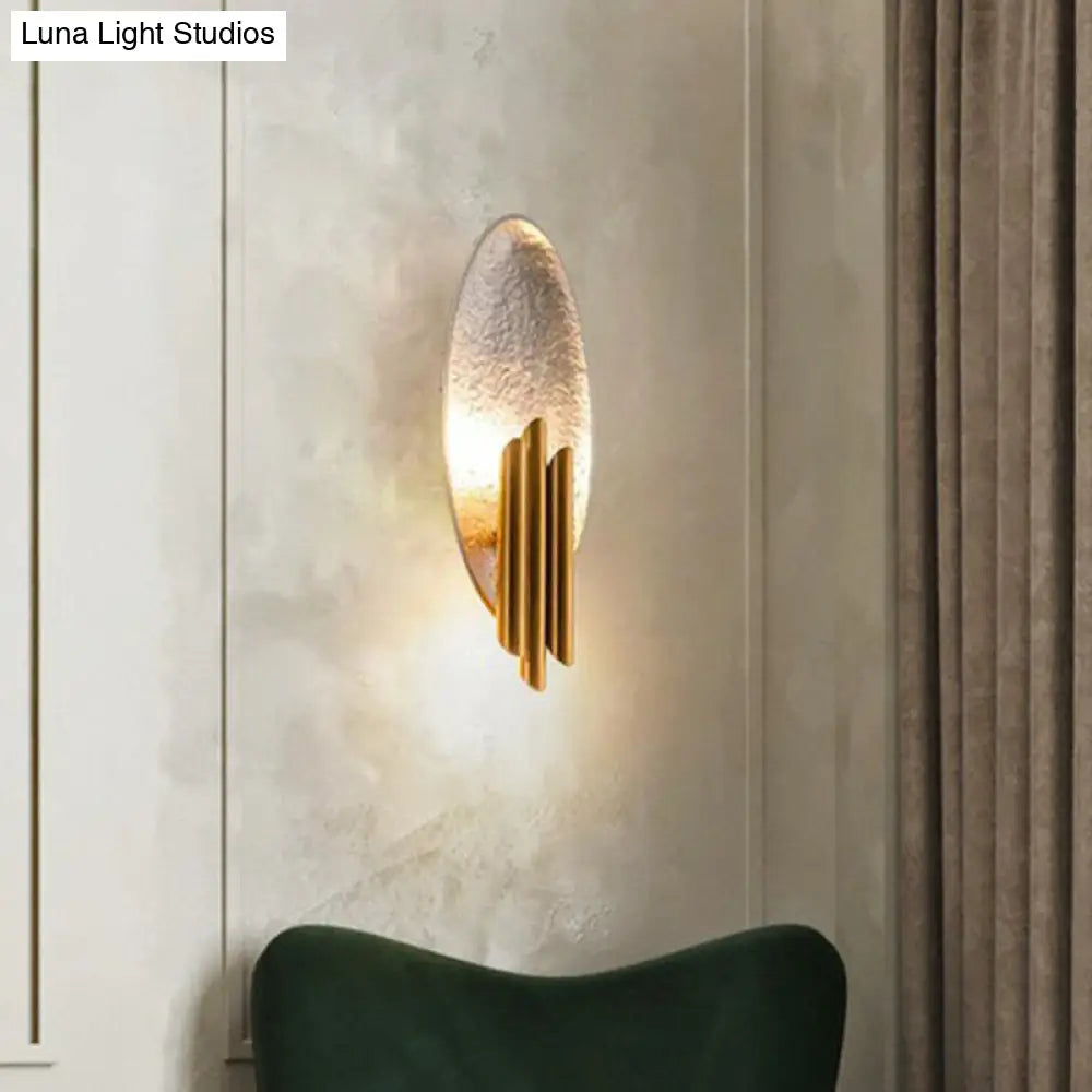 DecorBites™ DecorBites™ Oval Sconce Fixture: Simplicity 2-Light Metal Wall Mount Lamp for Living Room with Tube Shade