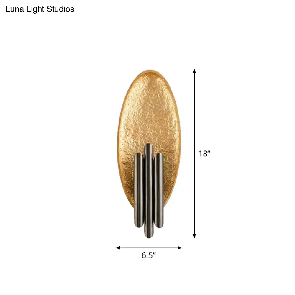 DecorBites™ DecorBites™ Oval Sconce Fixture: Simplicity 2-Light Metal Wall Mount Lamp for Living Room with Tube Shade