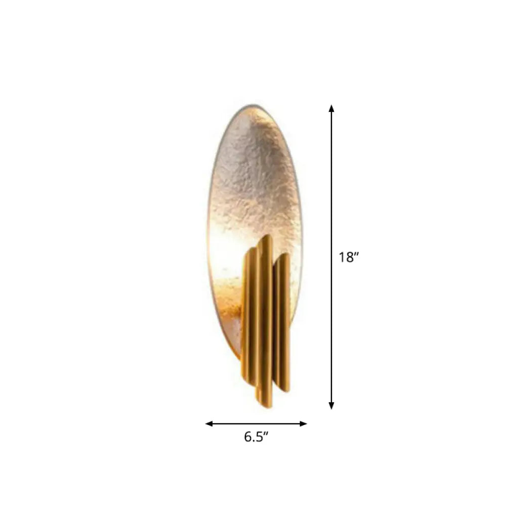 DecorBites™ DecorBites™ Oval Sconce Fixture: Simplicity 2-Light Metal Wall Mount Lamp for Living Room with Tube Shade