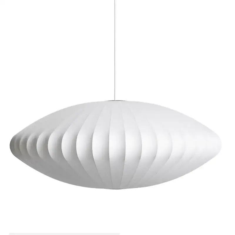 Oval white ribbed bubble silk pendant chandelier with sleek oval shape for dining room decorbites bubble silk lighting