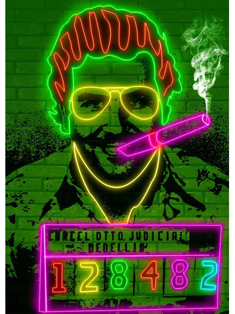 Pablo Escobar Drug Lord Canvas Wall Art - A / 20x30cm No Frame - Posters
