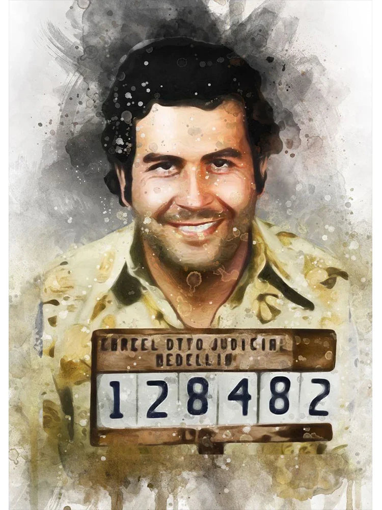 Pablo Escobar Drug Lord Canvas Wall Art - C / 30x40cm No Frame - Posters