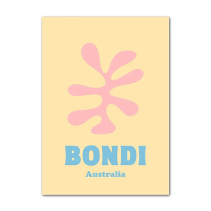 Pastel Abstract Flower Wall Art Print - Posters