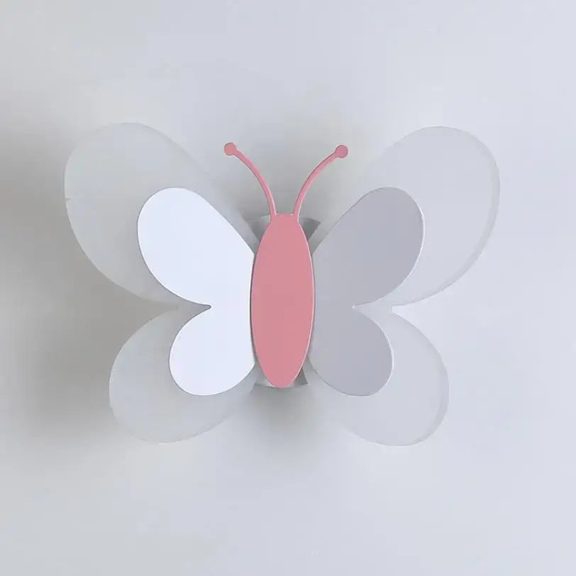 Pastel pink and white layered butterfly girl room lamp wall sconce with minimalist design for bedroom decorbites butterfly girl