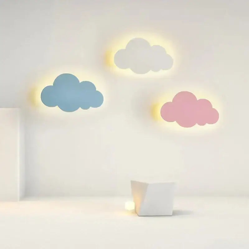 Pastel-colored decorbites cloud led wall lamp with soft glowing edges ideal for kids bedroom cartoon lighting decor